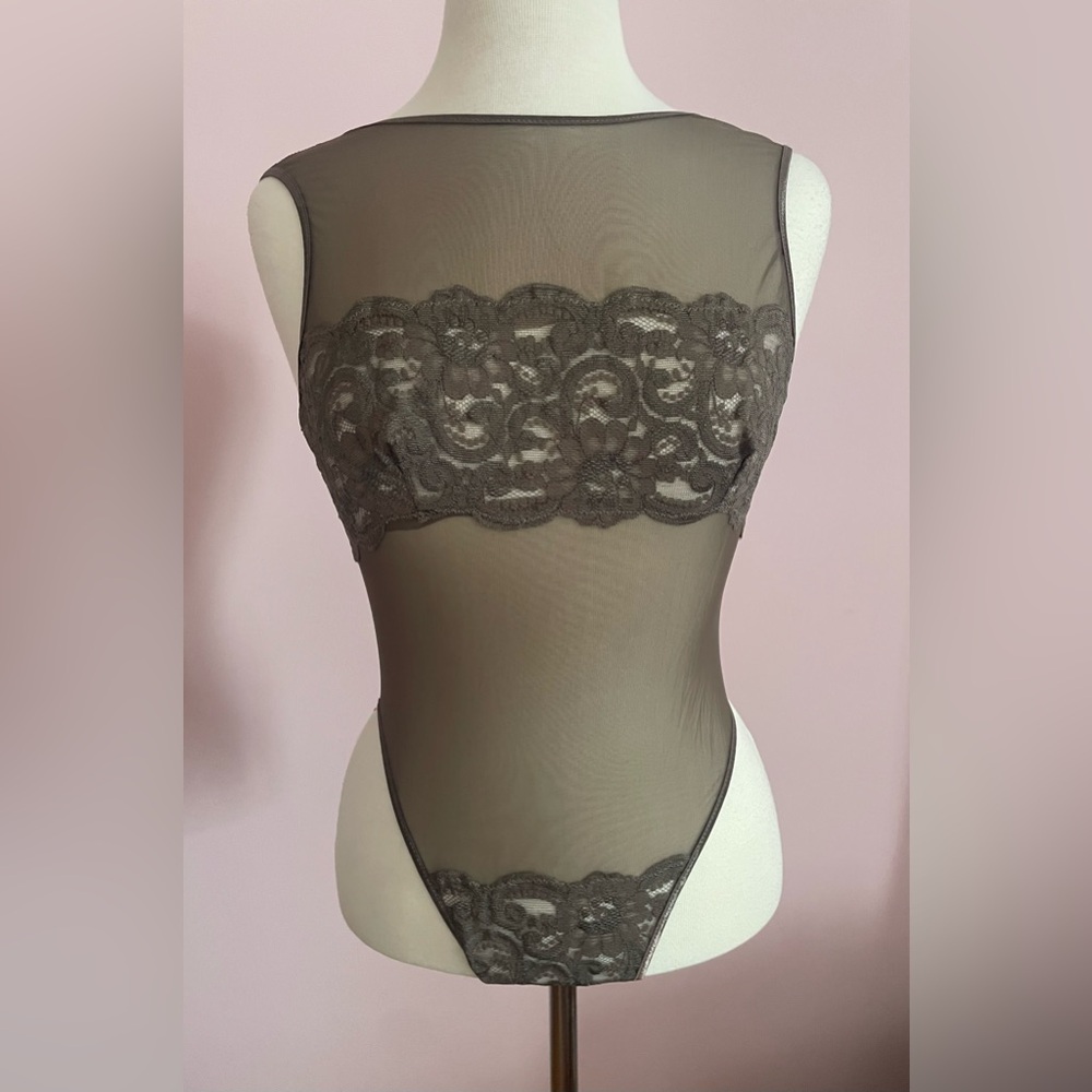 Vintage Sheer with Lace Bodysuit